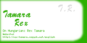 tamara rex business card